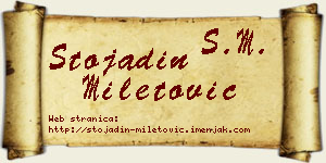 Stojadin Miletović vizit kartica
